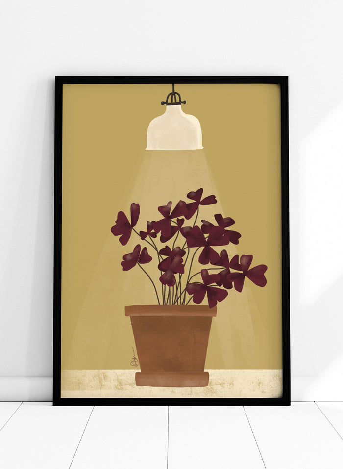 Elsa Nätterdal - Crimson Clover Glow Art Print