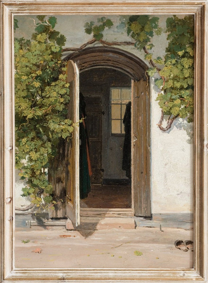 "Entrance to an Inn in the Praestegarden at Hillested" Art Print_Sugar & Canvas_Martinus Rørbye