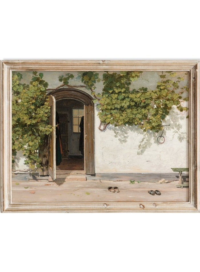 "Entrance to an Inn in the Praestegarden at Hillested" Art Print_Sugar & Canvas_Martinus Rørbye