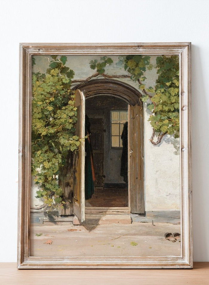 "Entrance to an Inn in the Praestegarden at Hillested" Art Print_Sugar & Canvas_Martinus Rørbye