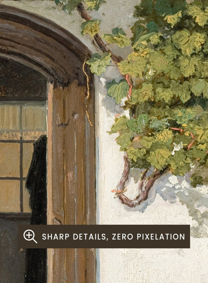 "Entrance to an Inn in the Praestegarden at Hillested" Art Print_Sugar & Canvas_Martinus Rørbye