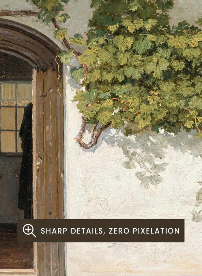 "Entrance to an Inn in the Praestegarden at Hillested" Art Print_Sugar & Canvas_Martinus Rørbye