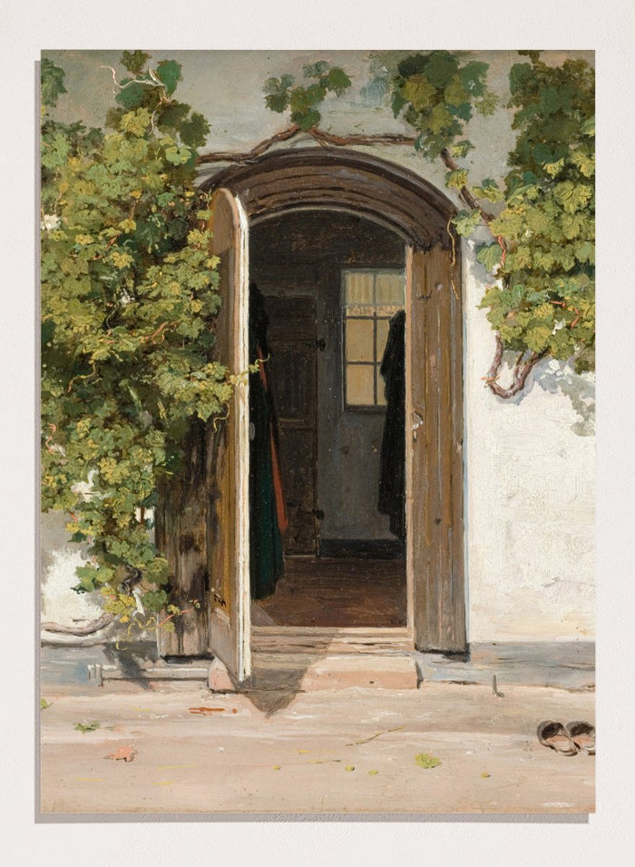 "Entrance to an Inn in the Praestegarden at Hillested" Art Print_Sugar & Canvas_Martinus Rørbye