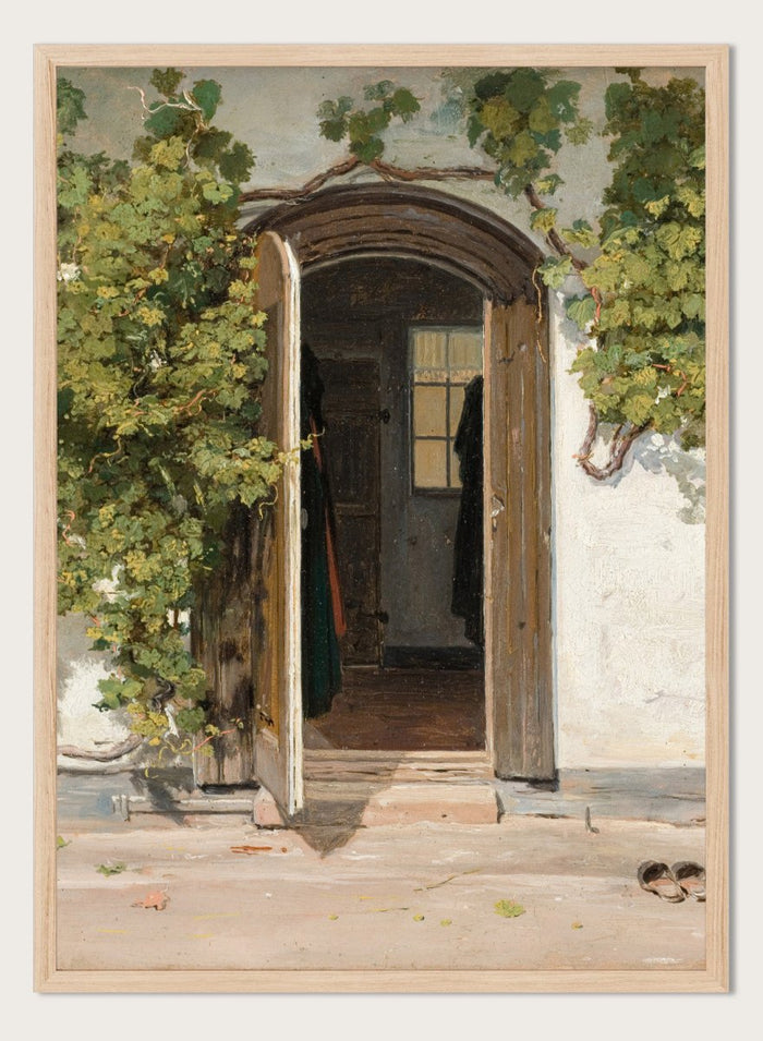 "Entrance to an Inn in the Praestegarden at Hillested" Art Print_Sugar & Canvas_Martinus Rørbye