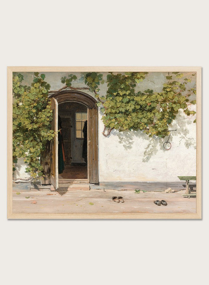 "Entrance to an Inn in the Praestegarden at Hillested" Art Print_Sugar & Canvas_Martinus Rørbye
