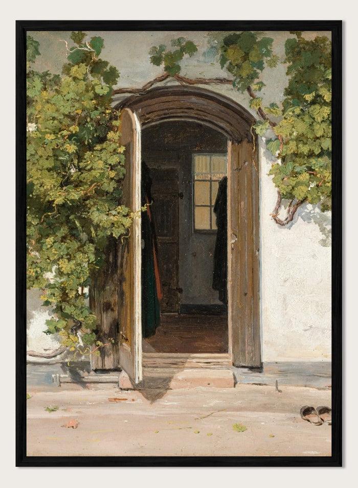 "Entrance to an Inn in the Praestegarden at Hillested" Art Print_Sugar & Canvas_Martinus Rørbye