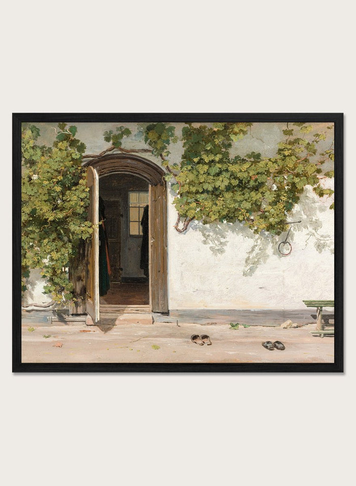 "Entrance to an Inn in the Praestegarden at Hillested" Art Print_Sugar & Canvas_Martinus Rørbye