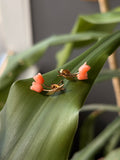 Estate 14k Yellow Gold Tulip Stud Earrings