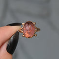 Estate Carved Pink Gemstone Statement Ring