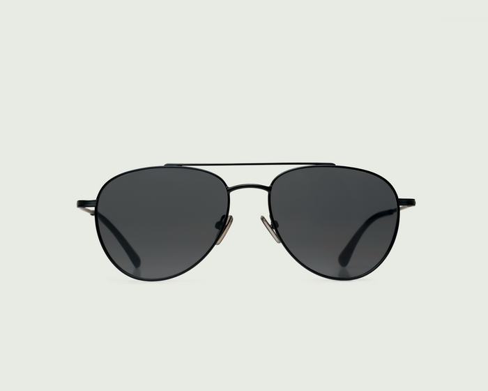 Charcoal::Evan Sunglasses pilot black metal front