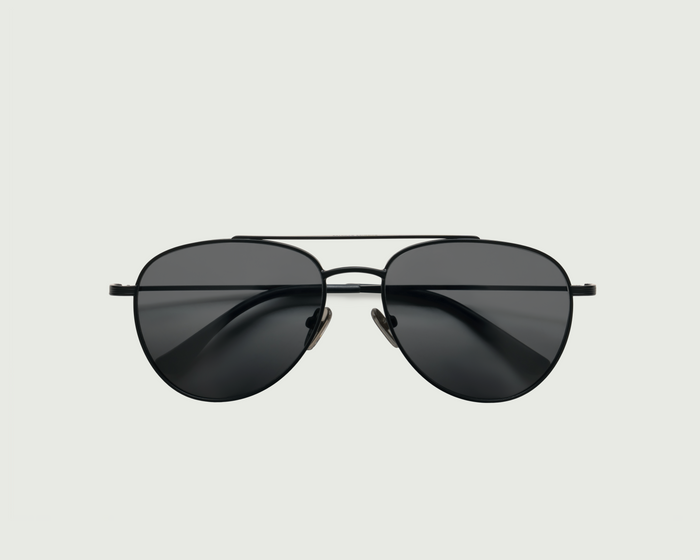 Charcoal::Evan Sunglasses pilot black metal top