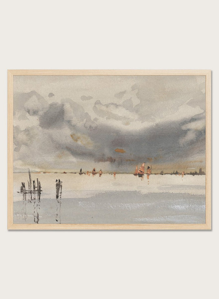 "Evening on the Lagoon, Venice" Art Print_Sugar & Canvas_Hercules Brabazon Brabazon