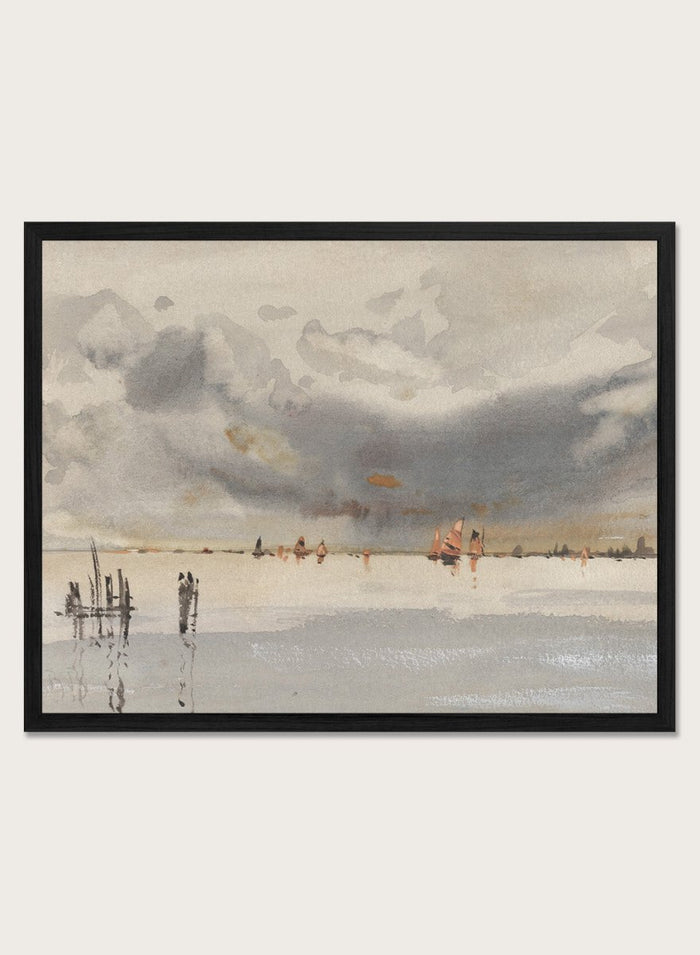 "Evening on the Lagoon, Venice" Art Print_Sugar & Canvas_Hercules Brabazon Brabazon