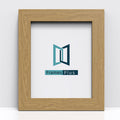 Excel Range oak picture and poster frame showcasing Frames Plus logo.