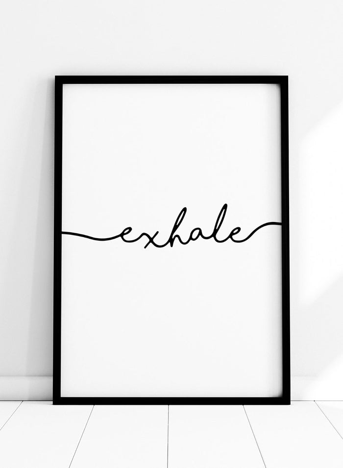 Exhale Typography Print_Sugar & Canvas