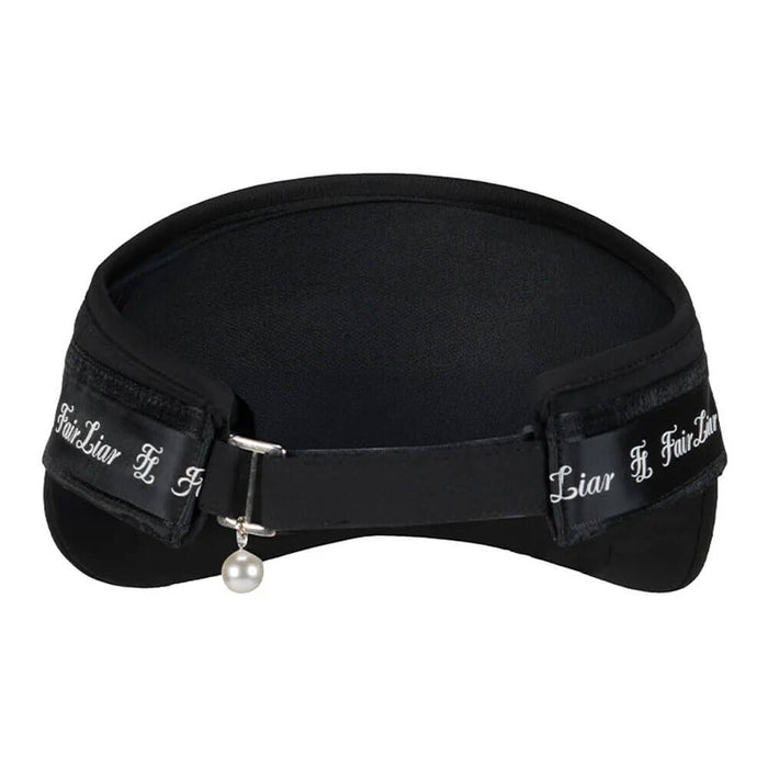 Fairliar Logo Tape With Pearl Golf Visor Black - SS26 Women
