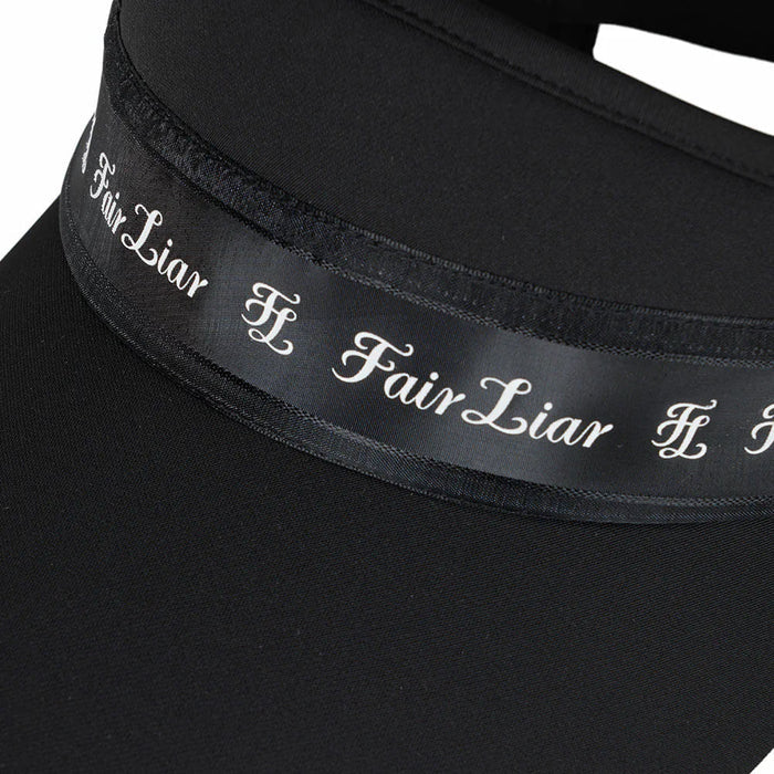 Fairliar Logo Tape With Pearl Golf Visor Black - SS26 Women