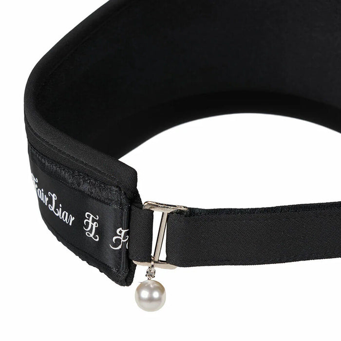 Fairliar Logo Tape With Pearl Golf Visor Black - SS26 Women