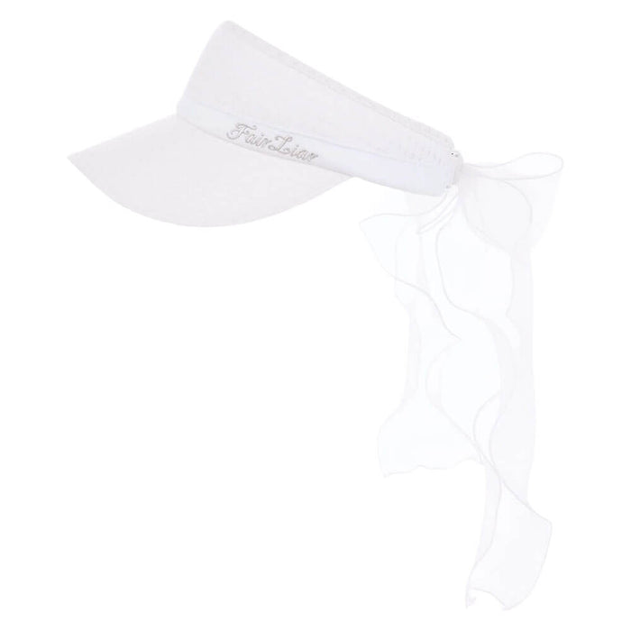Fairliar Organza Ribbon Mesh Golf Visor White - SS26 Women