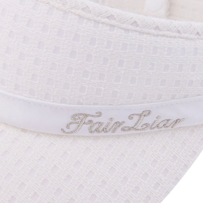 Fairliar Organza Ribbon Mesh Golf Visor White - SS26 Women
