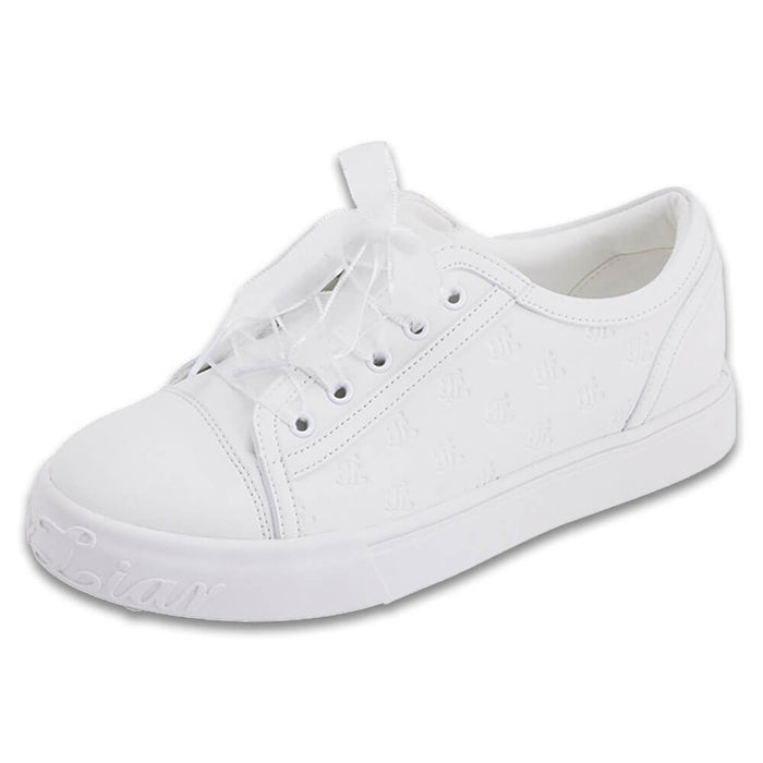 Fairliar Organza Shoelace Sneaker Spikeless Golf Shoes White - SS26 Women