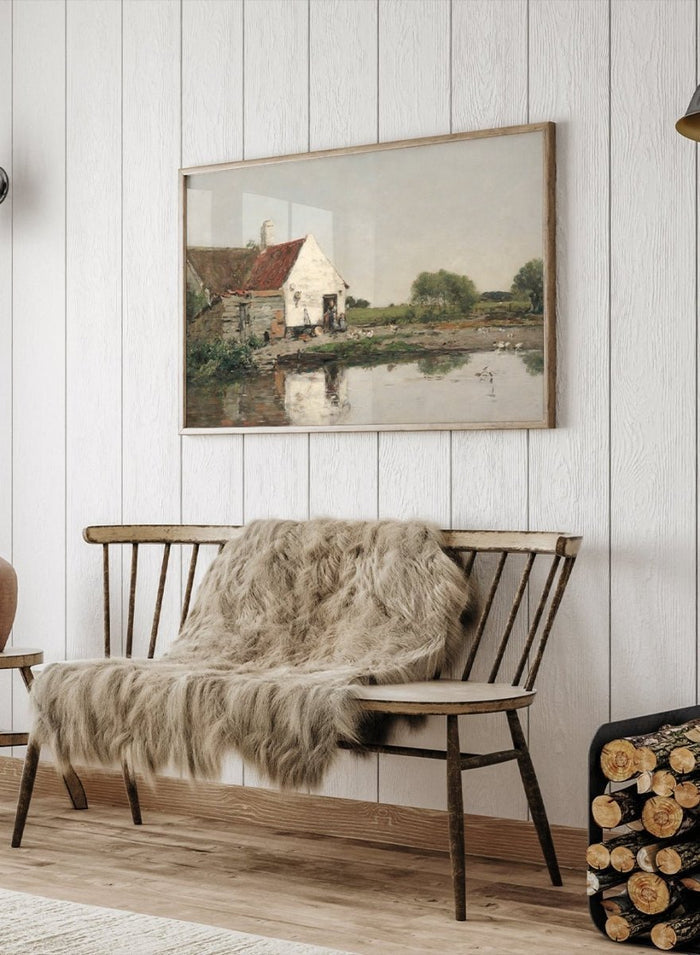 "Farmhouse Near Dunkirk" Art Print_Sugar & Canvas_Eugène Boudin