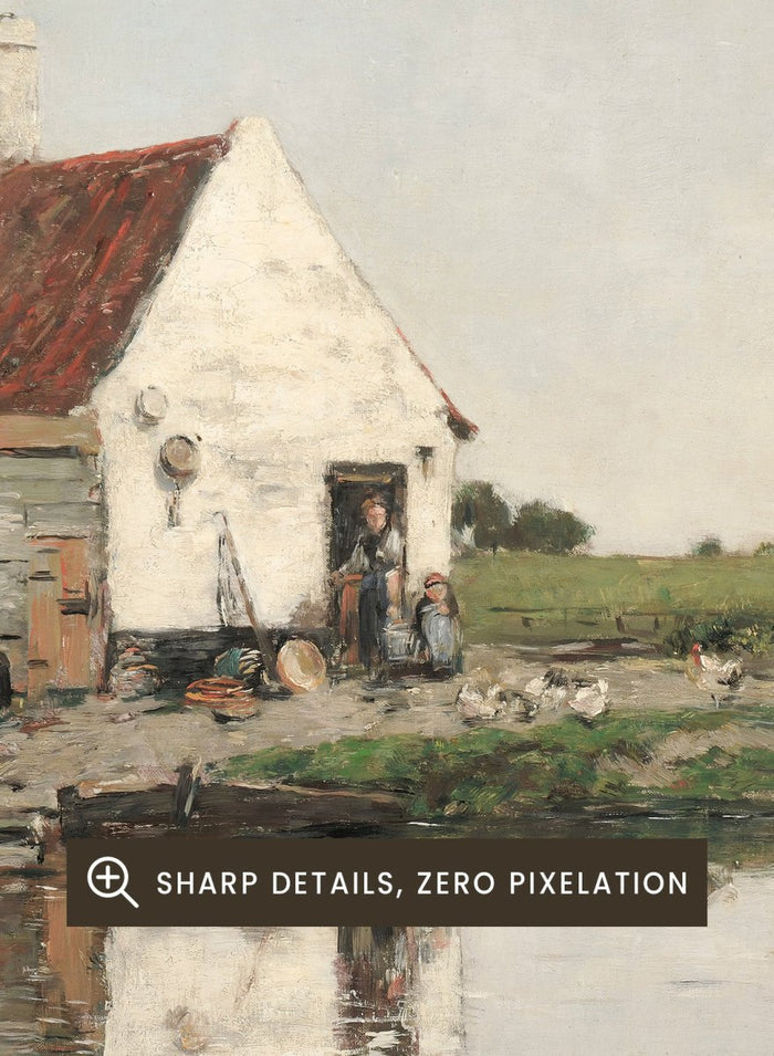 "Farmhouse Near Dunkirk" Art Print_Sugar & Canvas_Eugène Boudin