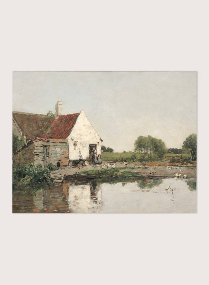 "Farmhouse Near Dunkirk" Art Print_Sugar & Canvas_Eugène Boudin
