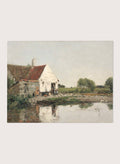 "Farmhouse Near Dunkirk" Art Print_Sugar & Canvas_Eugène Boudin