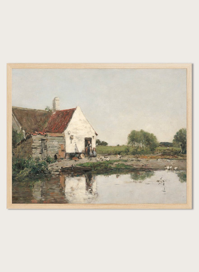 "Farmhouse Near Dunkirk" Art Print_Sugar & Canvas_Eugène Boudin