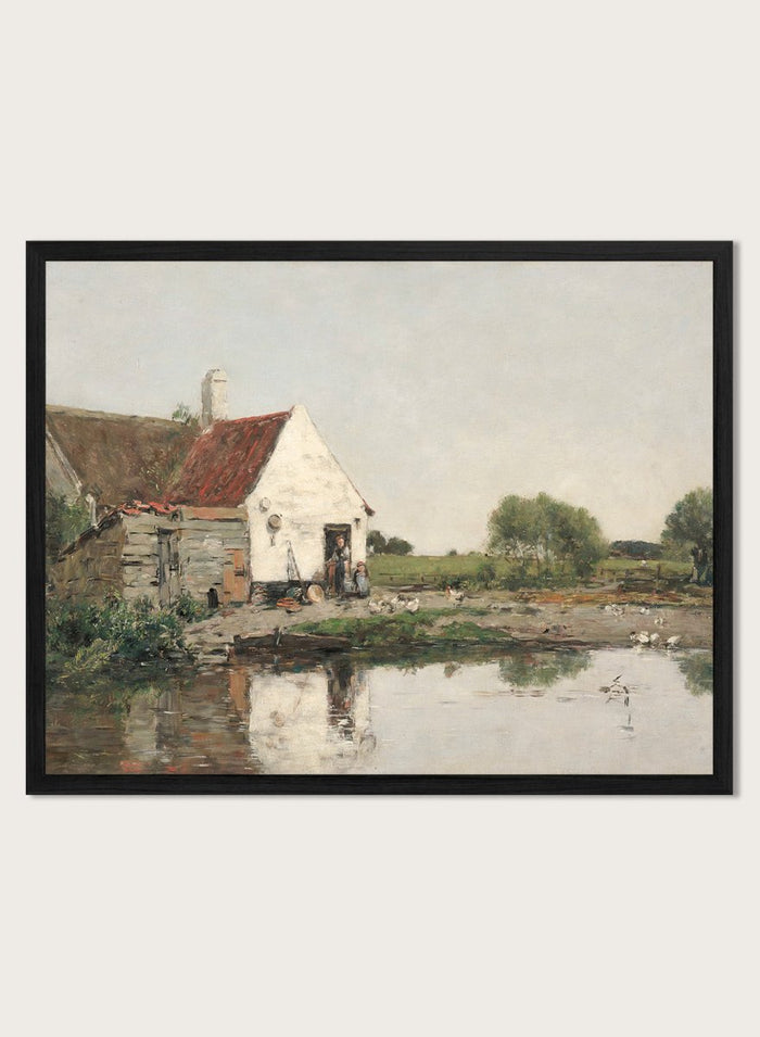 "Farmhouse Near Dunkirk" Art Print_Sugar & Canvas_Eugène Boudin