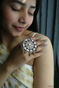 Fayru Oxidised Ayeena Free Size, Adjustable Ring