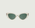 Champagne::Fern Sunglasses cateye clear recycled polyester front