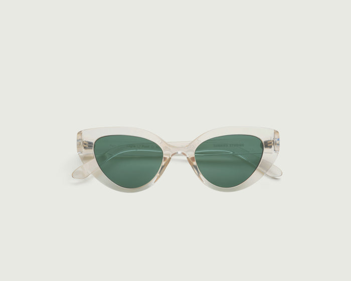 Champagne::Fern Sunglasses cateye clear recycled polyester top
