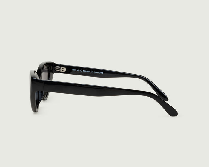 Ink::Fern Sunglasses cateye black recycled polyester side