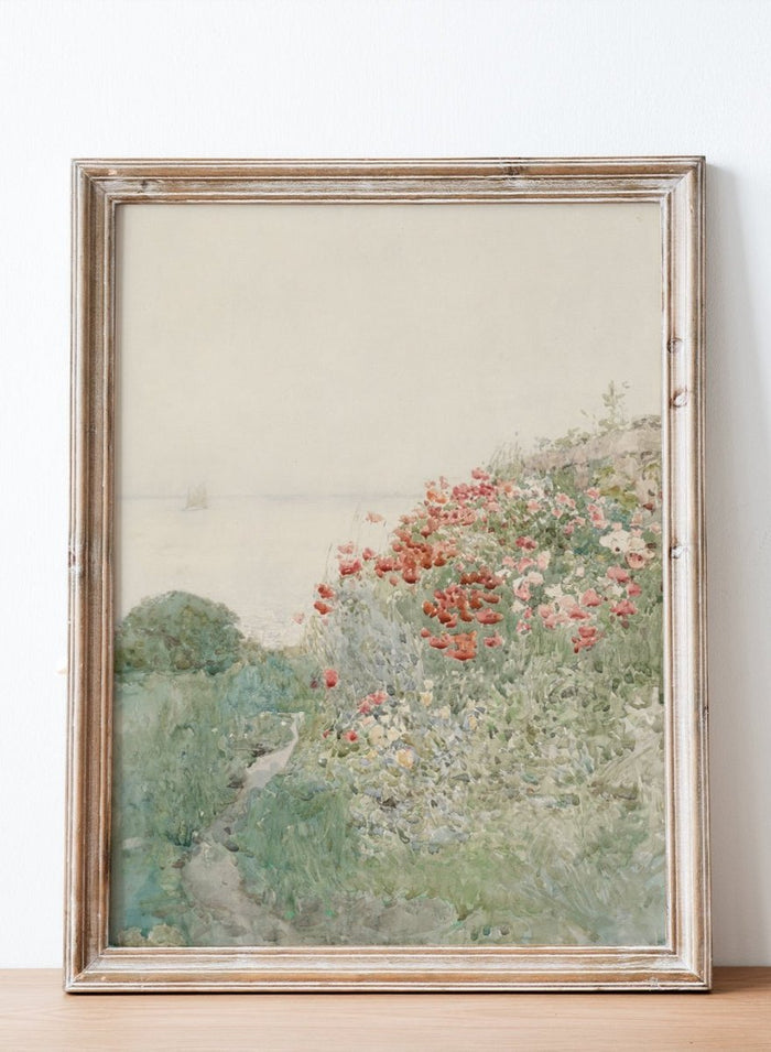 "Field of Poppies, Isles of Shoals" Art Print_Sugar & Canvas_Childe Hassam