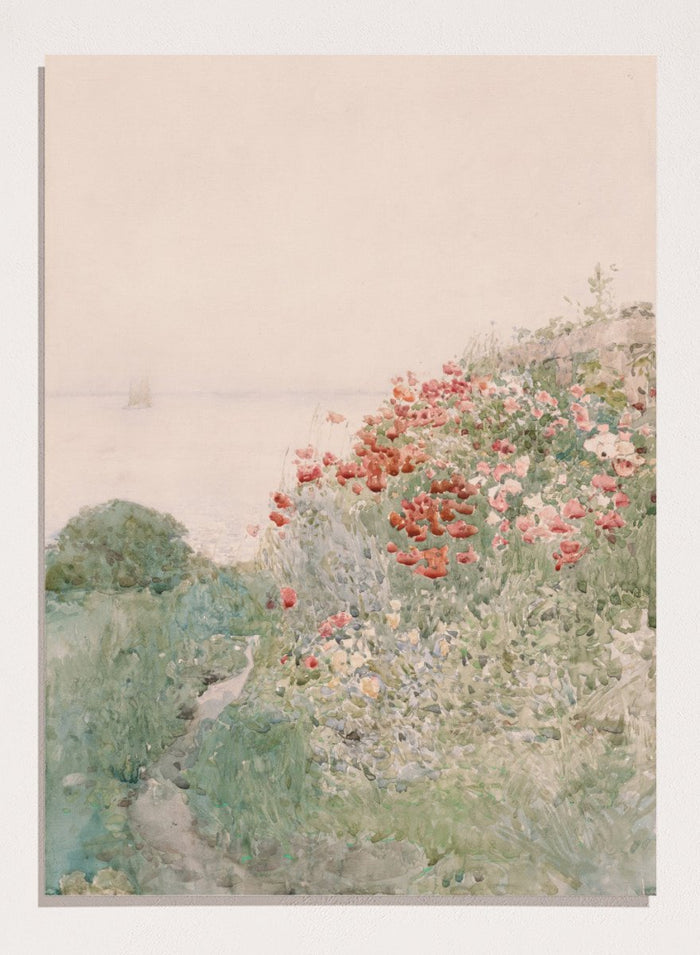 "Field of Poppies, Isles of Shoals" Art Print_Sugar & Canvas_Childe Hassam