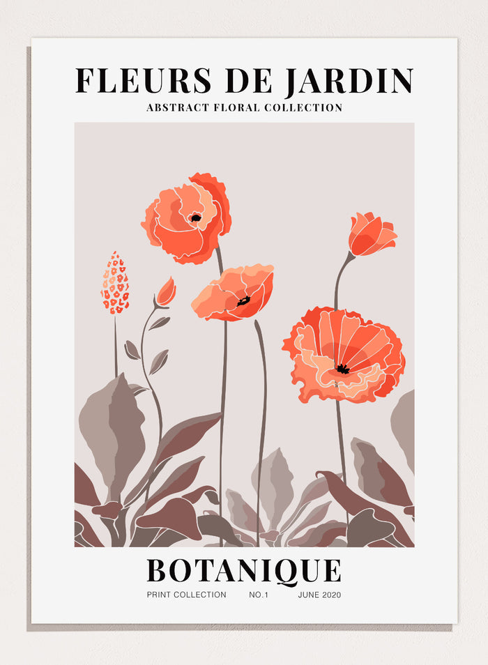 Fleurs de Jardin Botanique Art Print