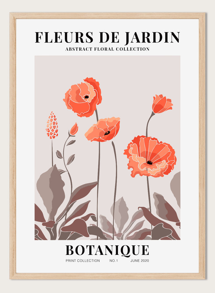 Fleurs de Jardin Botanique Art Print