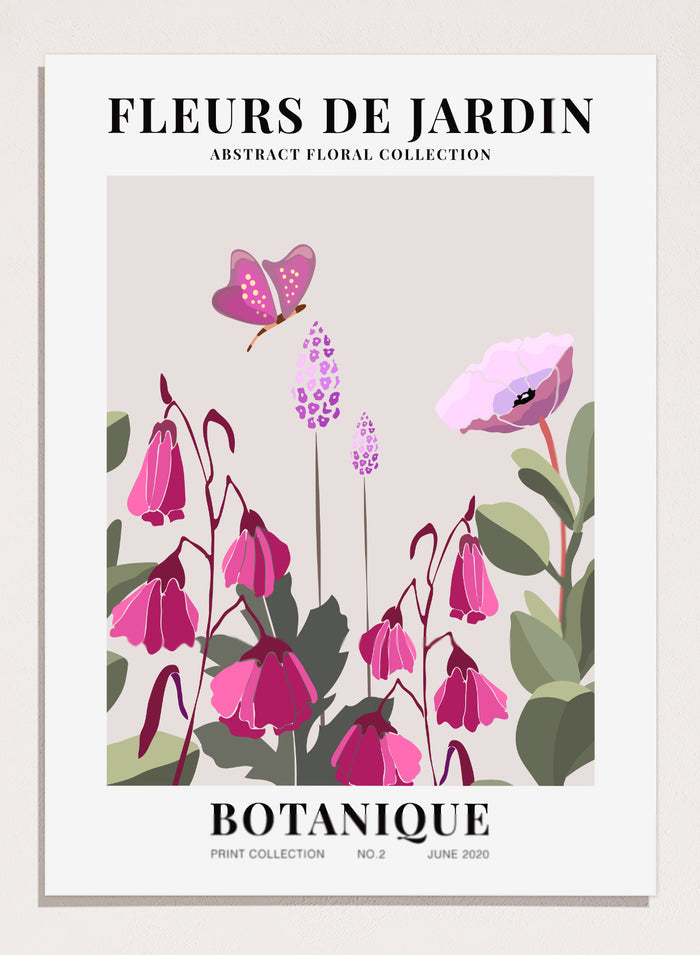 Fleurs de Jardin Botanique Art Print
