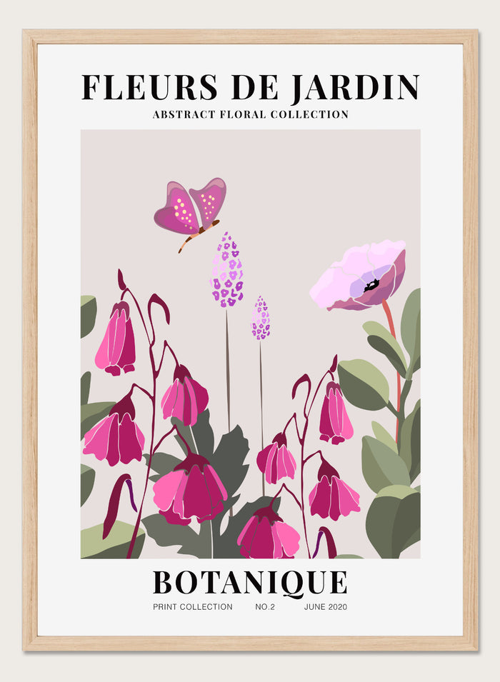 Fleurs de Jardin Botanique Art Print