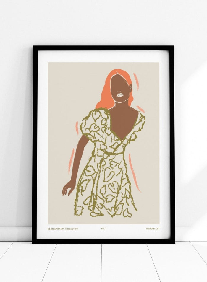 'Floral Figure' Aesthetic Art Print_Sugar & Canvas_Sugar & Canvas