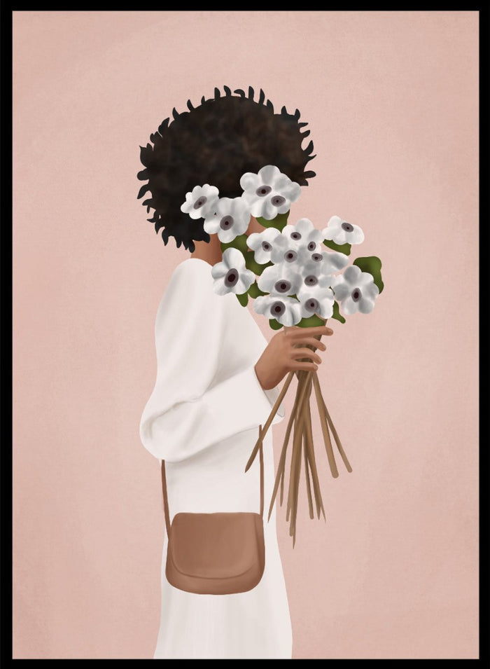 Bouquet of Flowers by Flow Line is a modern floral art print celebrating self-love and everyday rituals. A warm, expressive wall poster from the It’s All Love collection.