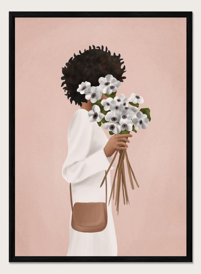 A4/8x12 inches (Framing Available) / Black Wood Frame