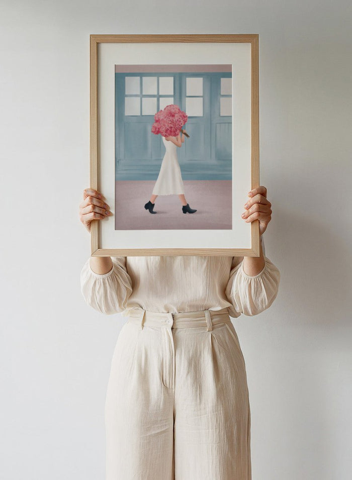 Flowers for You by Flow Line is a modern floral art print celebrating thoughtful gestures and everyday love. A colorful wall poster from the It’s All Love collection.
