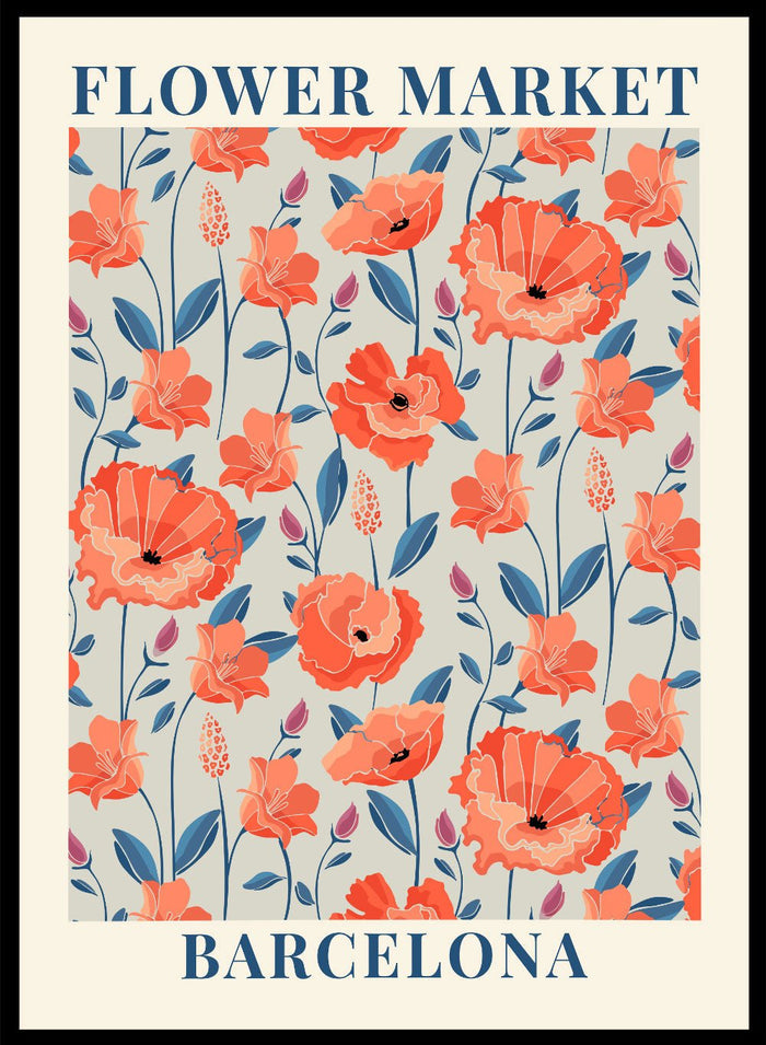 Flower Market Barcelona Art Print_Sugar & Canvas