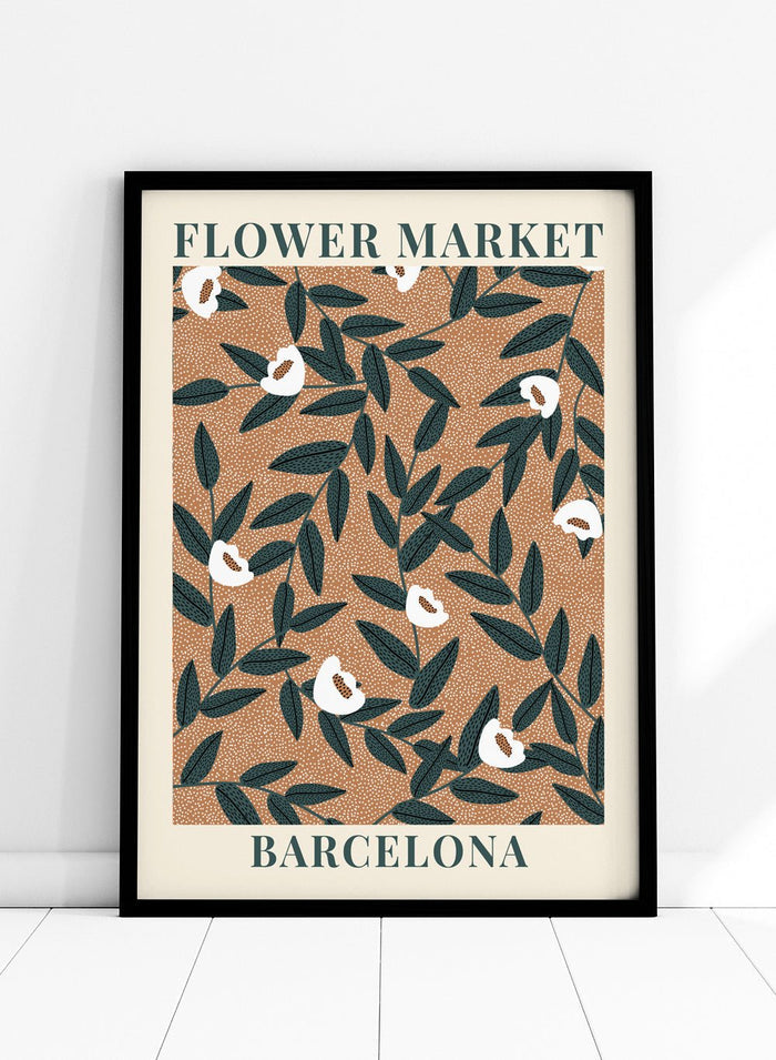 Flower Market Barcelona Art Print_Sugar & Canvas