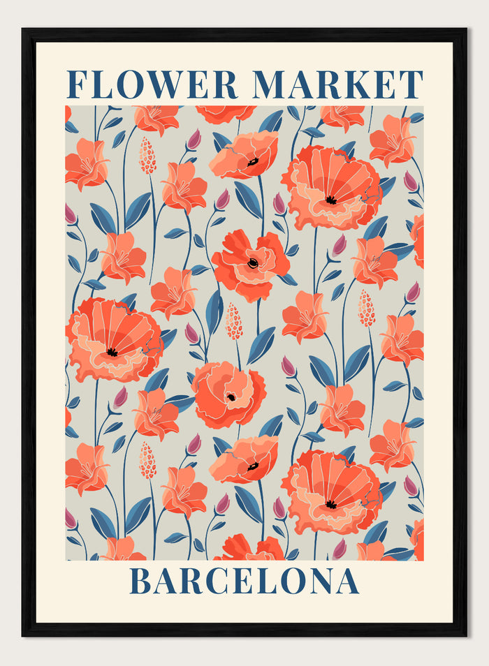Flower Market Barcelona Art Print