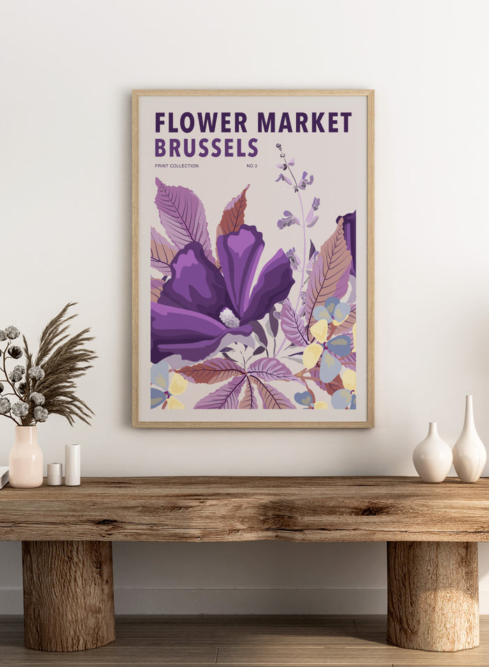 Flower Market Brussels Art Print