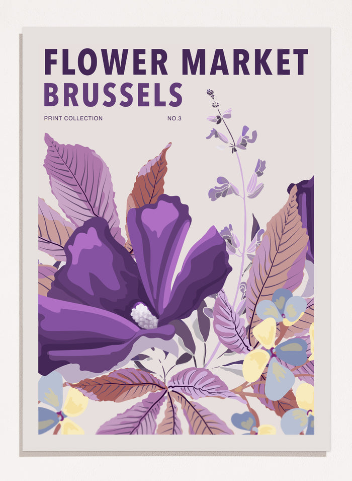 Flower Market Brussels Art Print